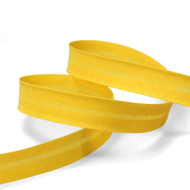 Exklusiv Schrägband gefalzt gelb weich 20mm