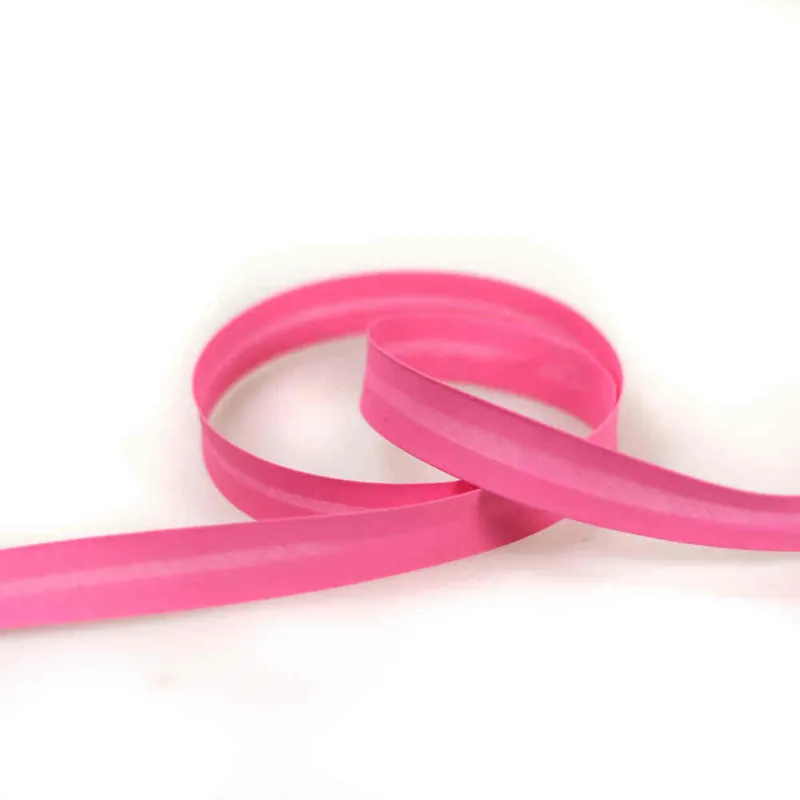 Zertifiziert Schrägband gefalzt rosa leuchtend 20mm