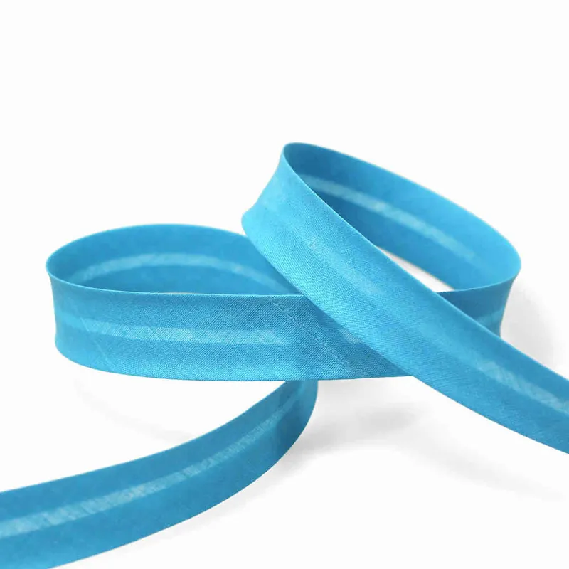 Sonderaktion Schrägband gefalzt türkisblau 20mm