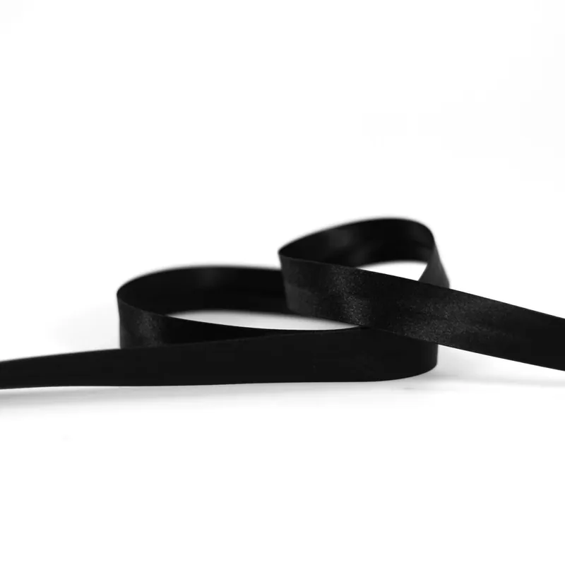 Top-Preis Schrägband Satin gefalzt schwarz versch. Breiten