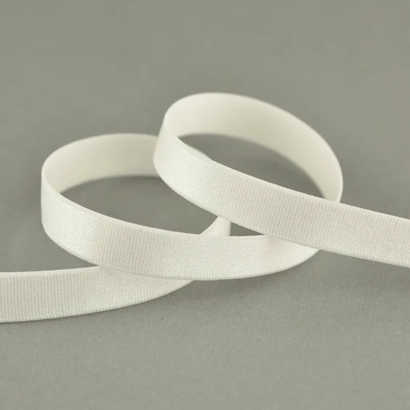 Billig Veloursgummi Velours-Elastic weiß 12mm