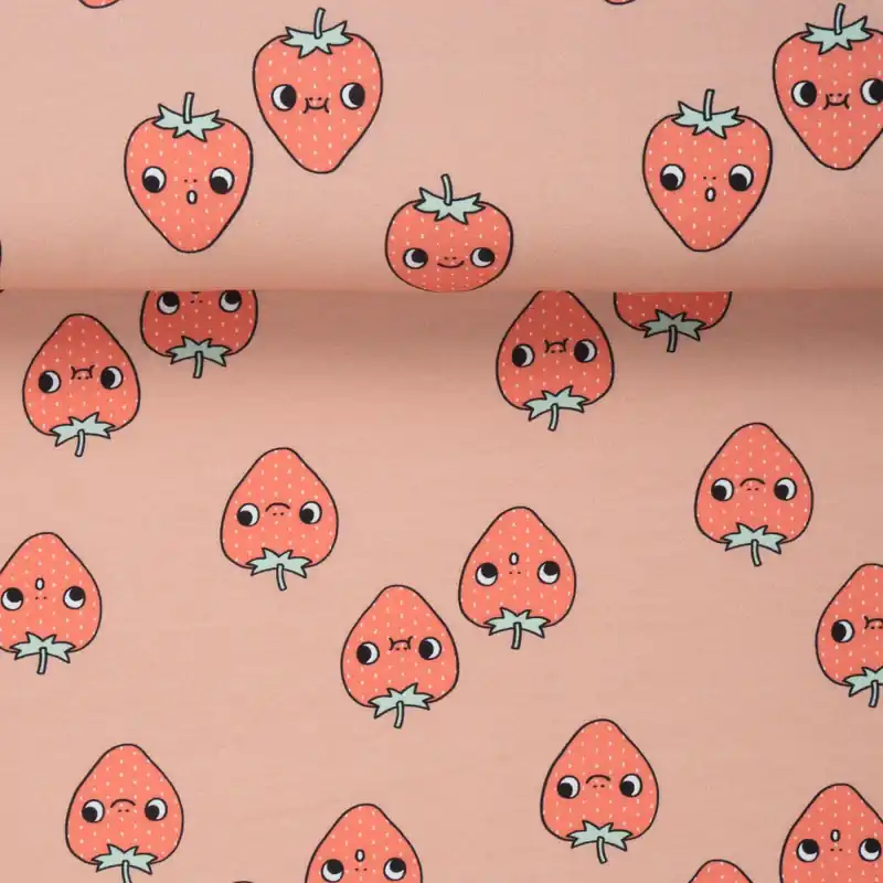 Sonderaktion ORGANIC FRENCH TERRY STRAWBERRY