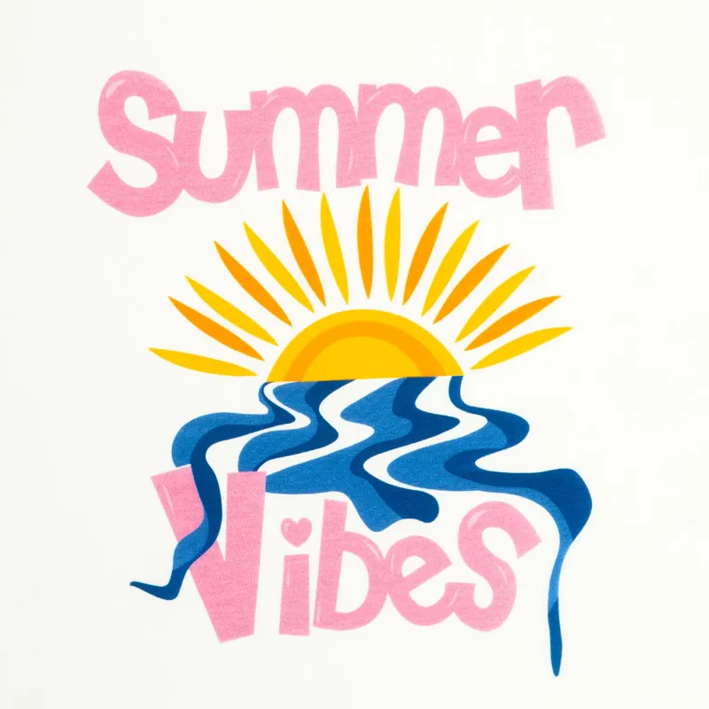 Beliebt PANEL JERSEY SUMMER VIBES white