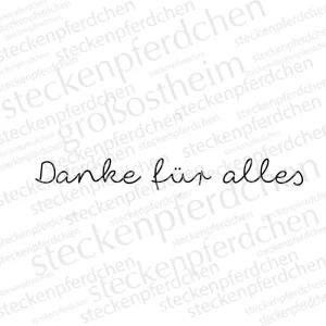 Sonderaktion Stempelgummi "Danke für alles_2" Steckenpferdchen