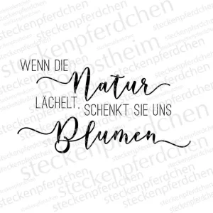 Stempelgummi "Wenn die Natur lächelt," Steckenpferdchen Kostenloser Rückversand