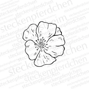 Hochwertig Stempelgummi "Blume Annemone 2" Steckenpferdchen