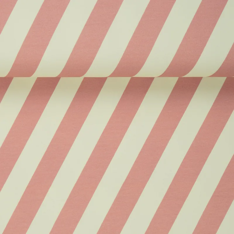 Bestseller ORGANIC FRENCH TERRY DIAGONAL STRIPES PINK TURN
