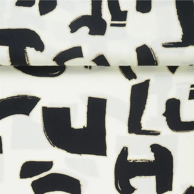 Großhandel VISCOSE BLACK WHITE SIGN