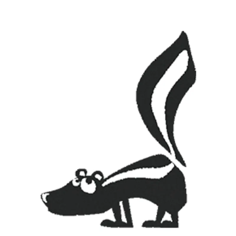 Aktuell cats on appletrees Holzstempel Stinktier Wilfried