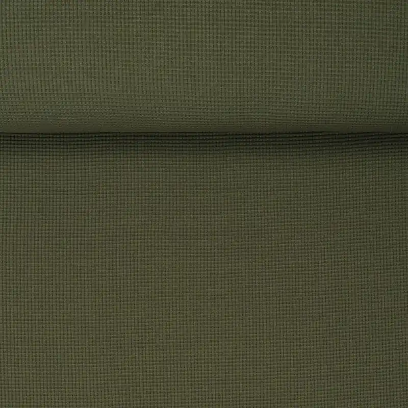 Zertifiziert ORGANIC WAFFEL JERSEY green ivy