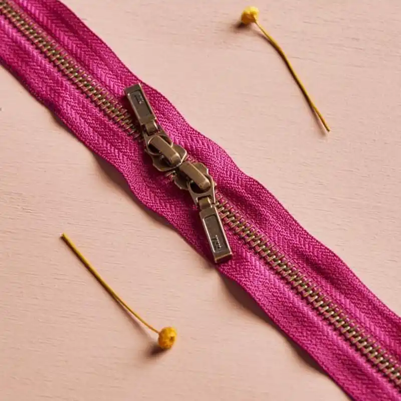 ZIPPER BRASS DOUBLE SLIDER dahlia Bestpreis