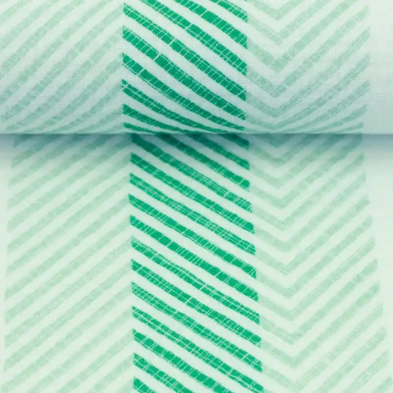 *REST* 102 x 135 cm - Musselin „Thea" - Chevron -grün Sofort Bestellen