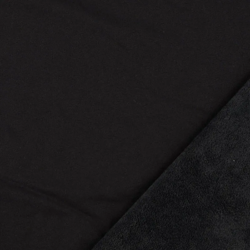 *REST* 50 x 140 cm - Softshell „Heike" mit Fleeceabseite - schwarz Preiswert