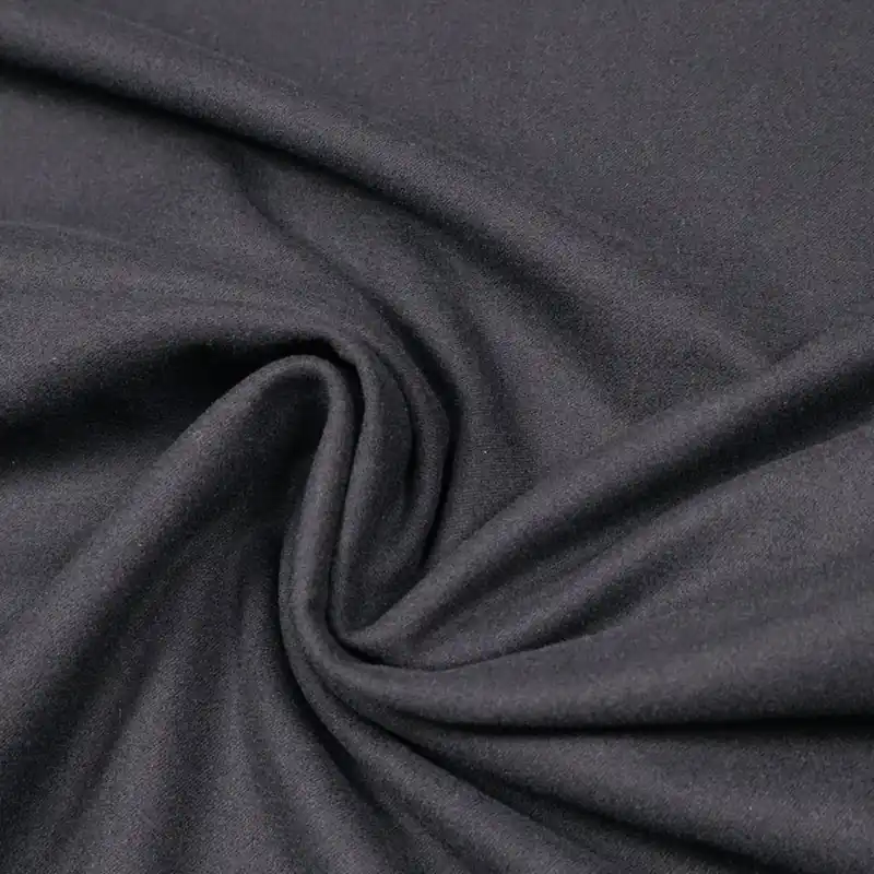 Zertifiziert Flanell Kostümstoff uni - nachtblau