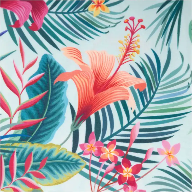 Top-Preis Badeanzugstoff UPF 50 bi-elastisch recycelt Exotik Blüten mint 1,50m Breite