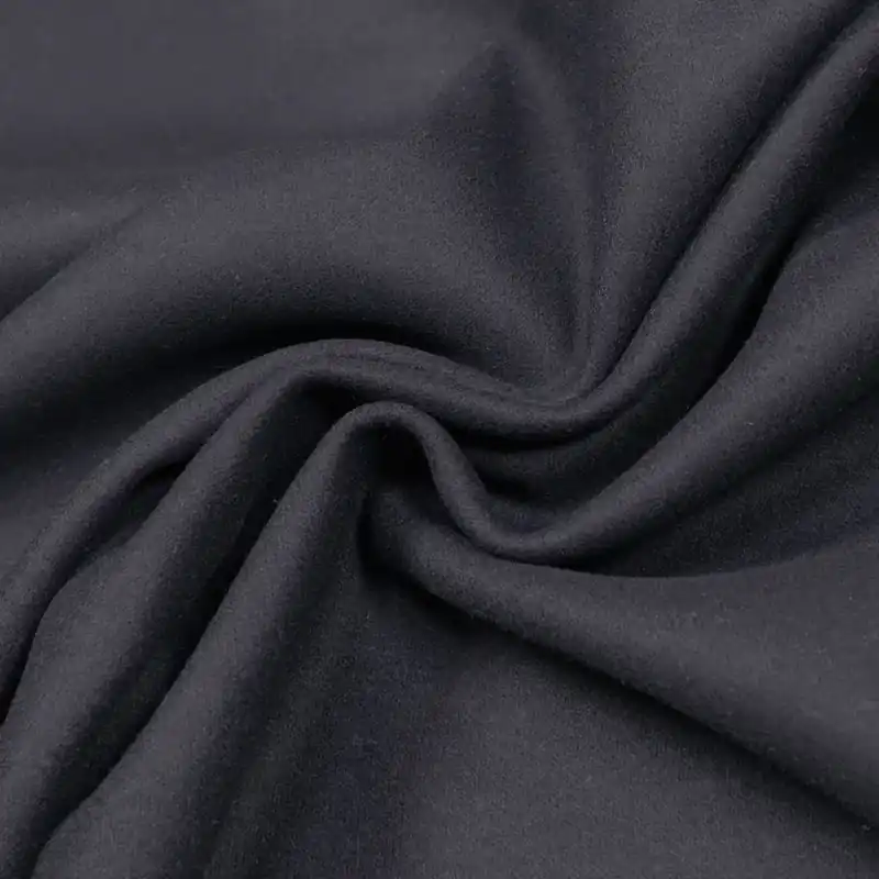 Ab Werk Doubleface Woll- Feinstrick uni - nachtblau