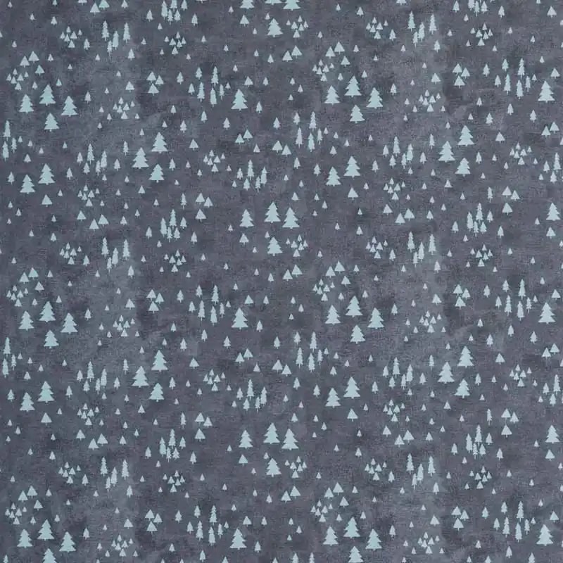 Ab Werk Baumwolljersey mini Winter Bäumchen petrol