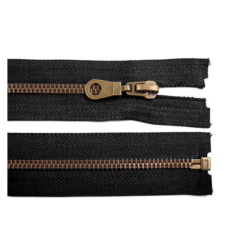 Knallerangebot Altmessing-Reißverschluss Nr. 5, Länge 60 cm, für Jacken