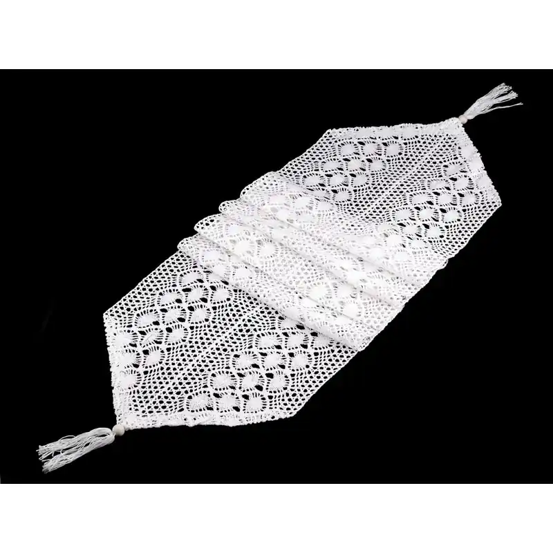 Zertifiziert Tischläufer/Tischdecke aus Klöppelspitze, 34 x 175 cm