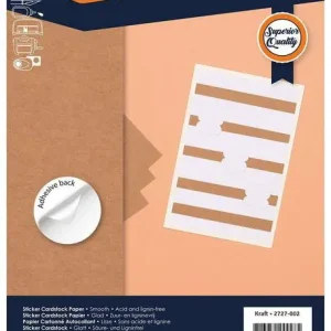 Florence Sticker Cardstock glatt A4 kraft Billig