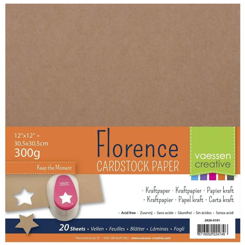 20-er Pack Florence Cardstock Kraftpapier 12 inch Neue Kollektion