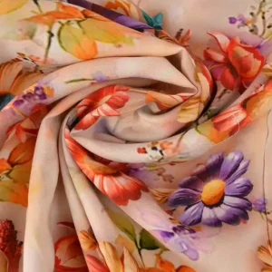 Zertifiziert Viskose digital - Blühende Wiese