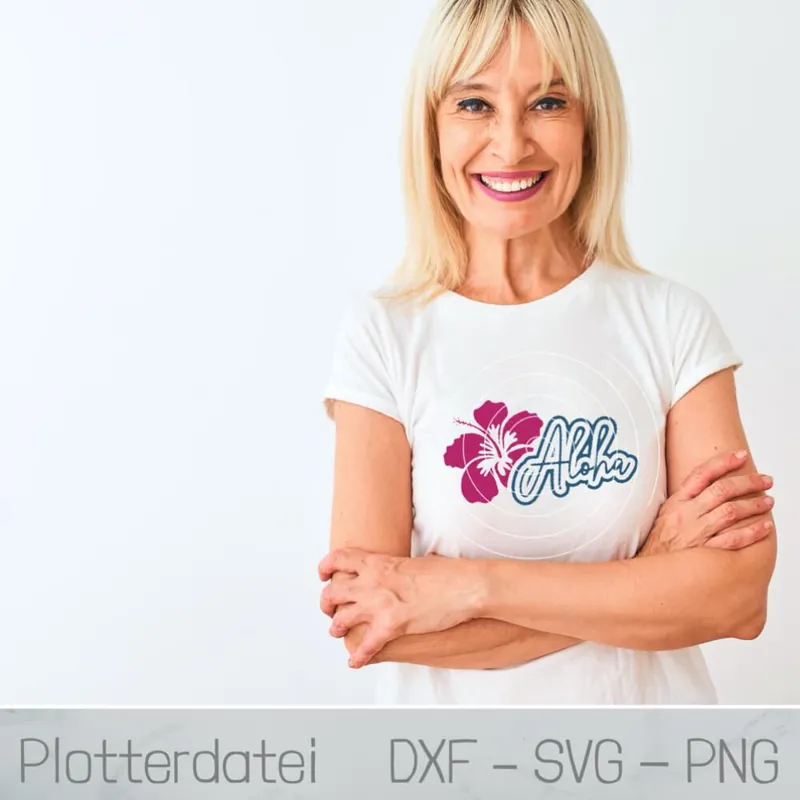 Limited Edition Plotterdatei - Aloha Blüten - SVG, DXF, PNG