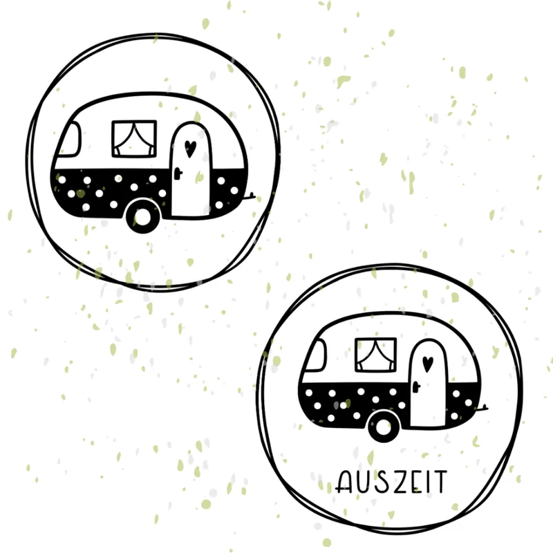 Wochenendangebot Camper mit Kreis Plotterdatei | DIY Hunger