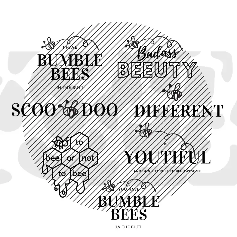 Direktkauf Plotterdatei Bee Bundle (8Stück)