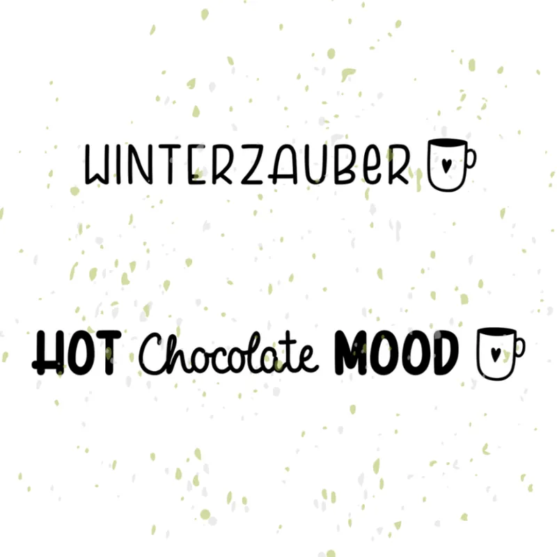 Ab Werk Winterzauber + Hot chocolate mood Plotterdatei | DIY Hunger