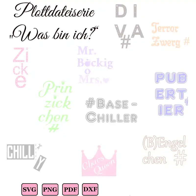 Zertifiziert Plotterdateiserie „Was bin ich?"