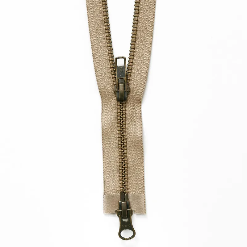 Zweiwege Reißverschluss teilbar | Metall gold (573) | YKK Neue Ware