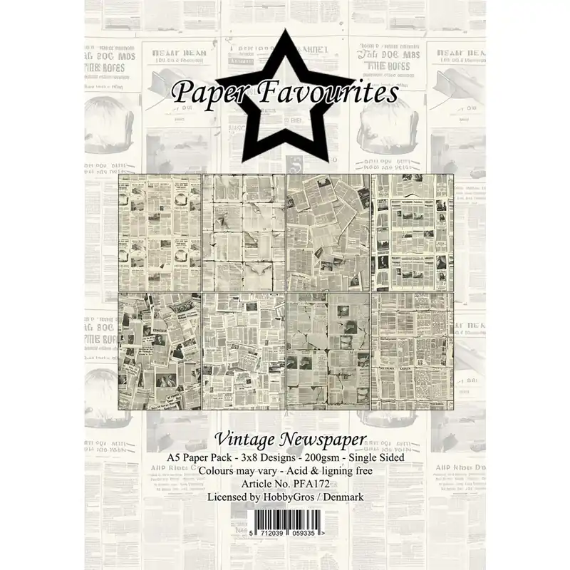 A5 Paper Pad Vintage Newspaper Limited Edition