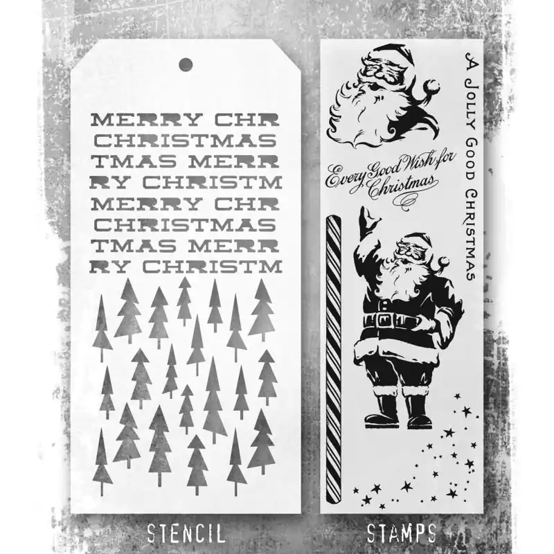 Premium Tim Holtz Mixed Media Stamps & Stencil #89