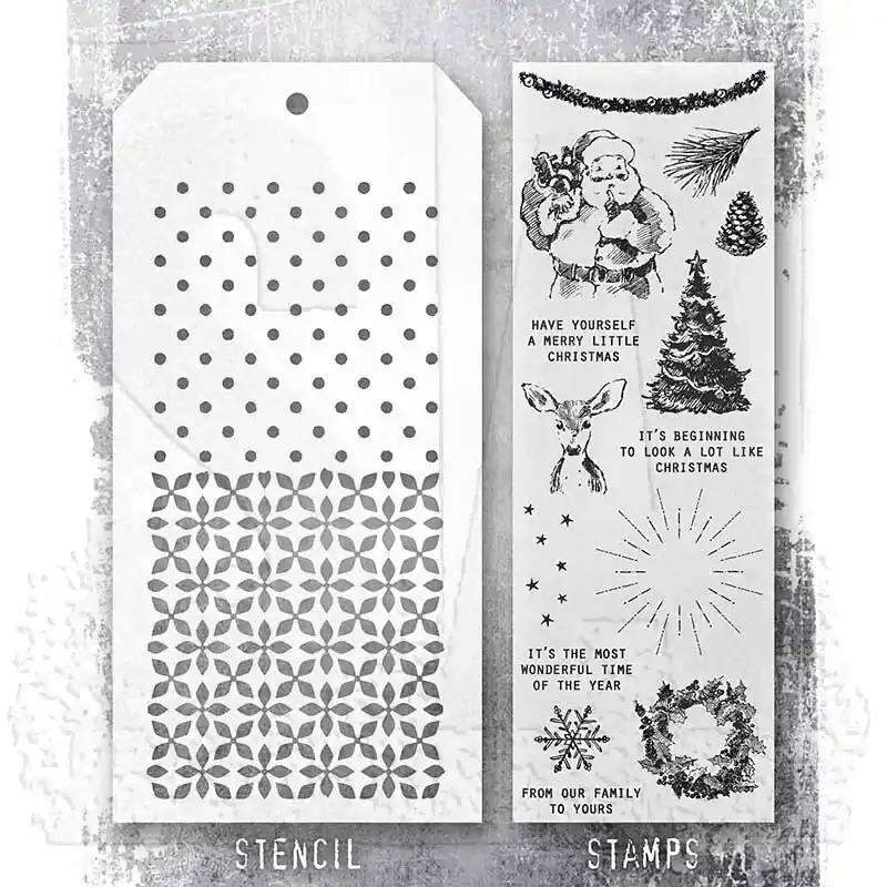 Super-Preis Tim Holtz Mixed Media Stamps & Stencil #74