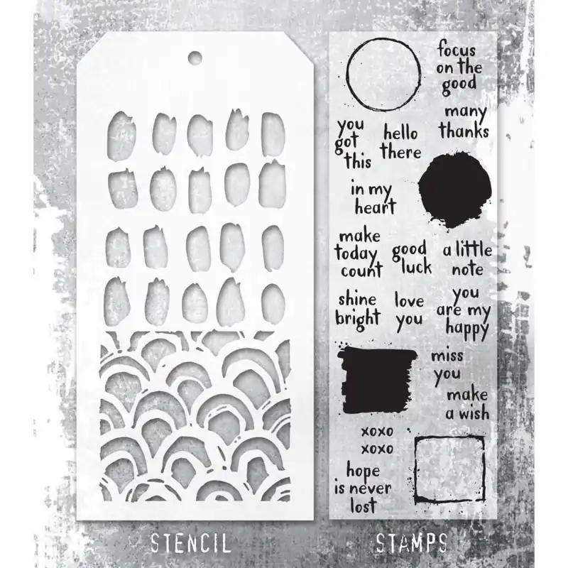 Tim Holtz Mixed Media Stamps & Stencil #84 Preisknaller