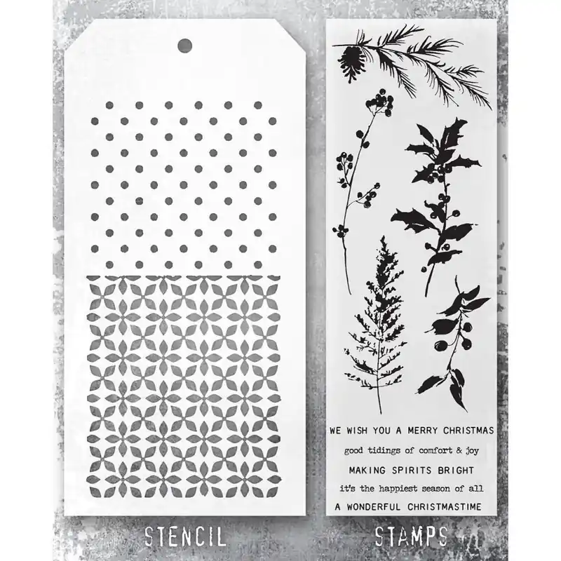 Tim Holtz Mixed Media Stamps & Stencil #55 Preis Gesenkt