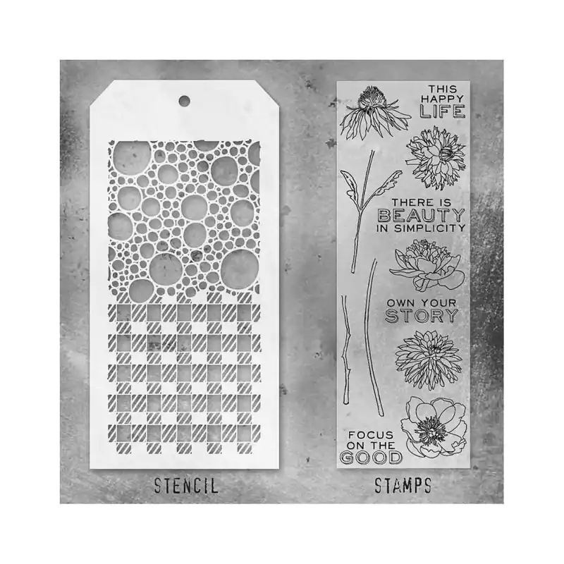 Tim Holtz Mixed Media Stamps & Stencil #24 Versand Am Gleichen Tag